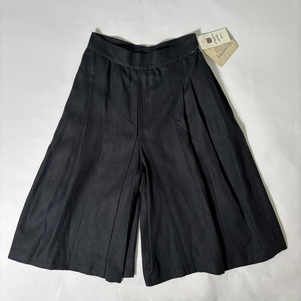 Vintage NWT Italian linen ungaro parallele Paris pleated cullotes